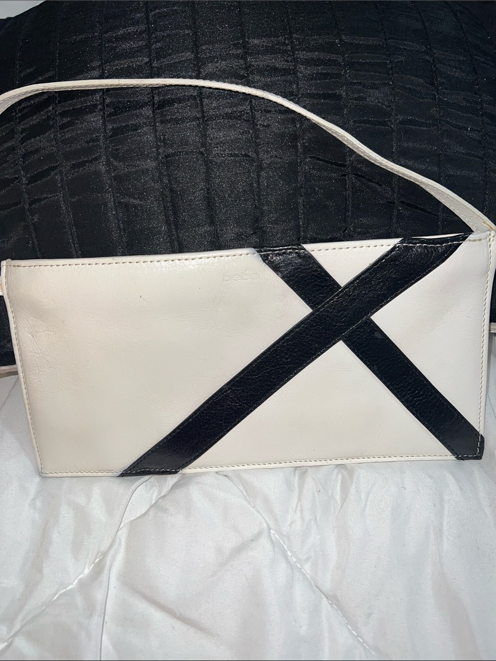 VINTAGE Bebe geometric envelope clutch